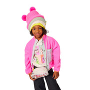 Billieblush Girls Pink Fleece Button Up Jacket with Sequin Pocket | HONEYPIEKIDS 