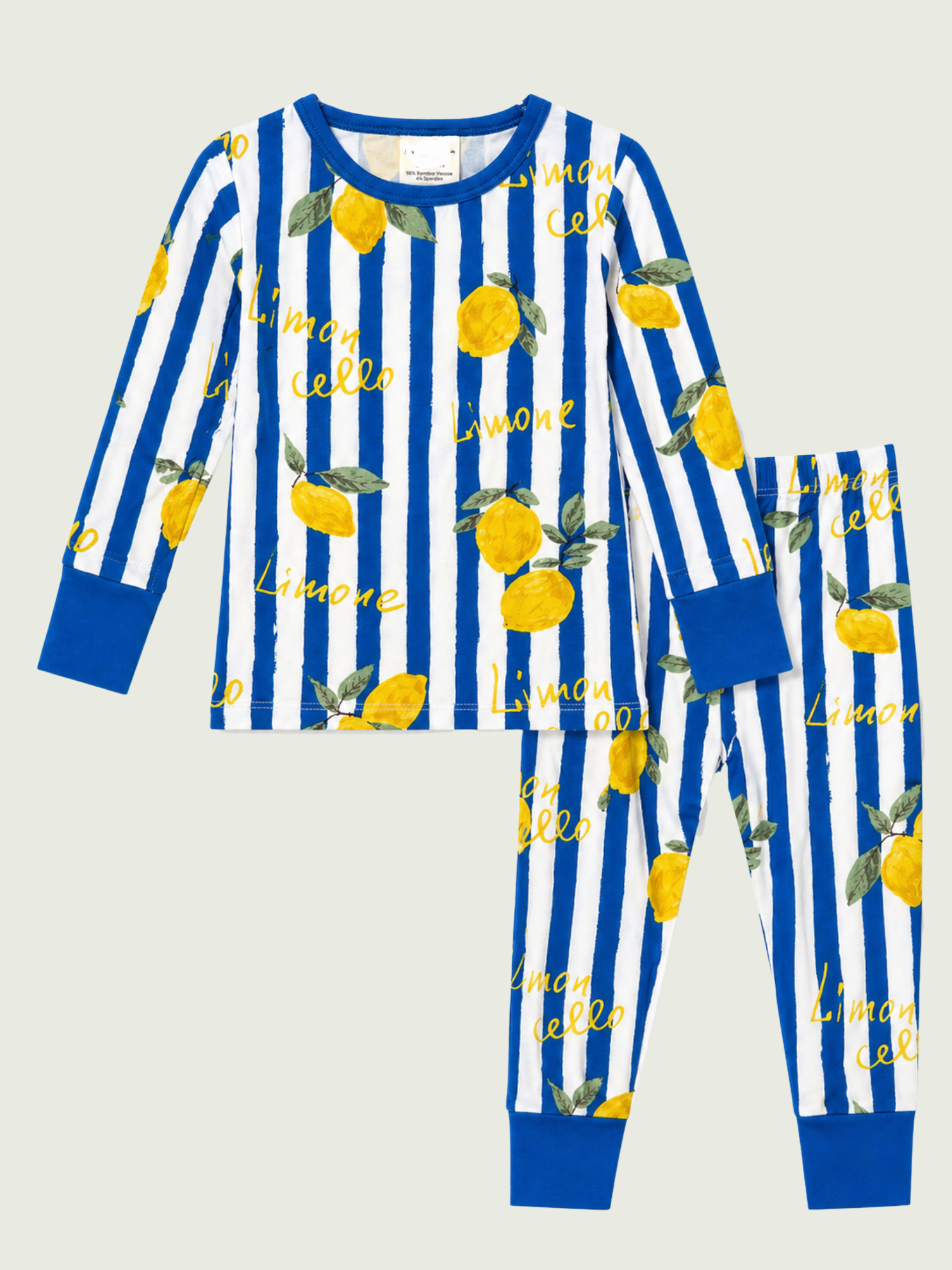 Boys L/S 2-Piece Pajama Set - Amalfi Lemon Classico | HONEYPIEKIDS