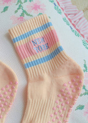 Colorful Natalie - NYC Blue Stripe Grip Socks | HONEYPIEKIDS