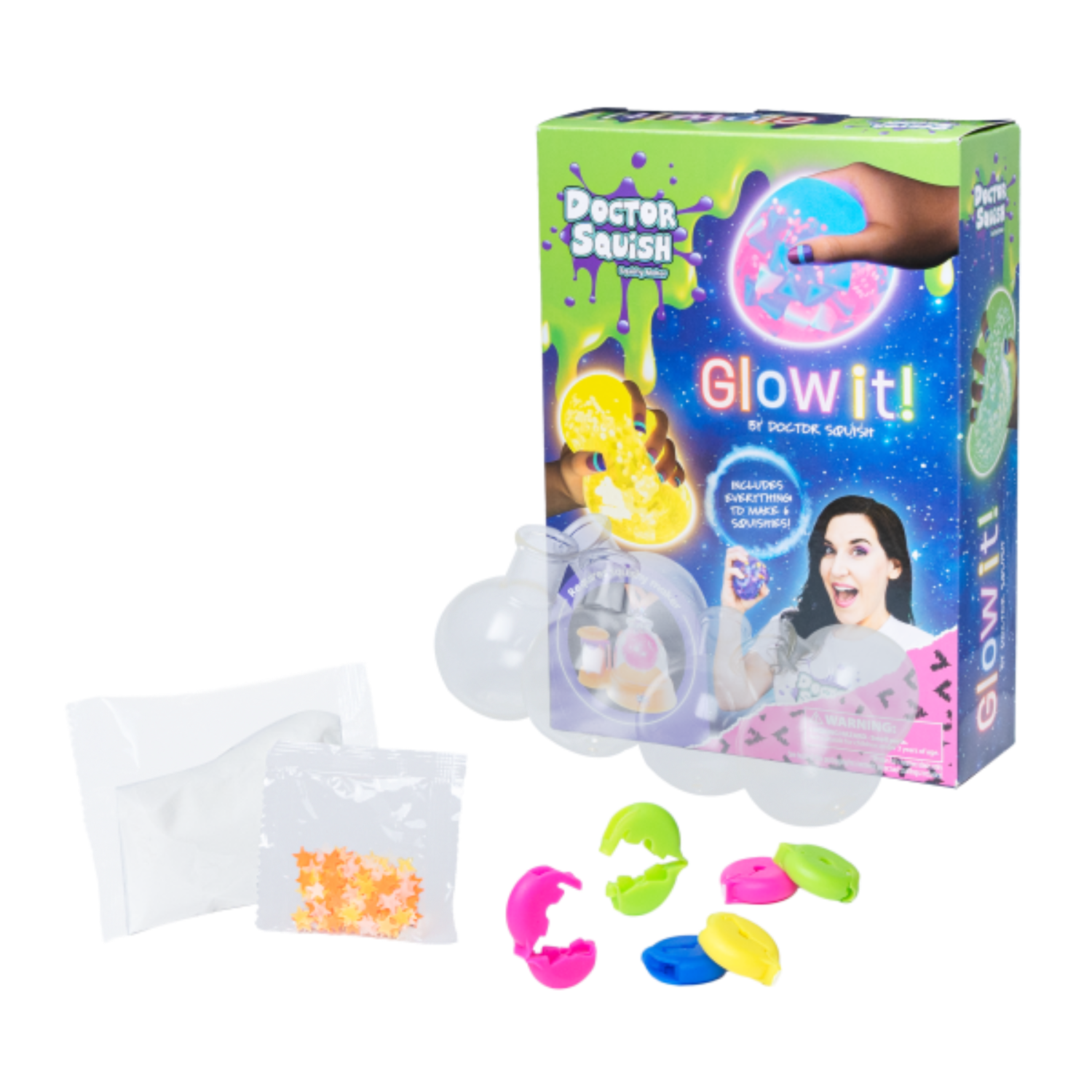 Toysmith - Doctor Squish Squishy Pack Refill - Glow-It Edition | HONEYPIEKIDS 