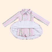 Poppyland Long Sleeve Grace Dress - Bow Garden | HONEYPIEKIDS