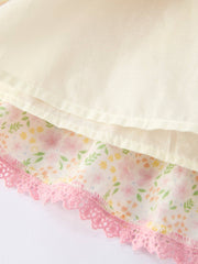 Garden Party Ruffle Dress and Straw Hat Set | HONEYPIEKIDS