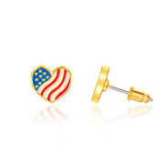 Girl Nation Heart the USA Stud Earrings | HONEYPIEKIDS