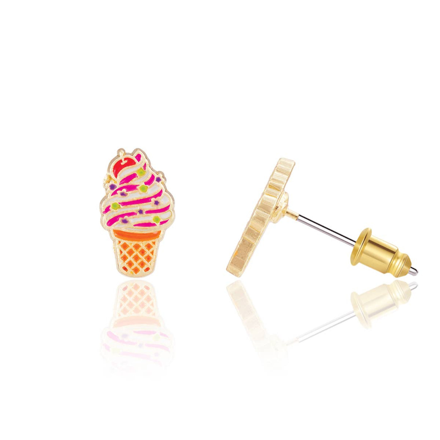 Girl Nation Soft Serve Swirl Cutie Stud Earrings | HONEYPIEKIDS