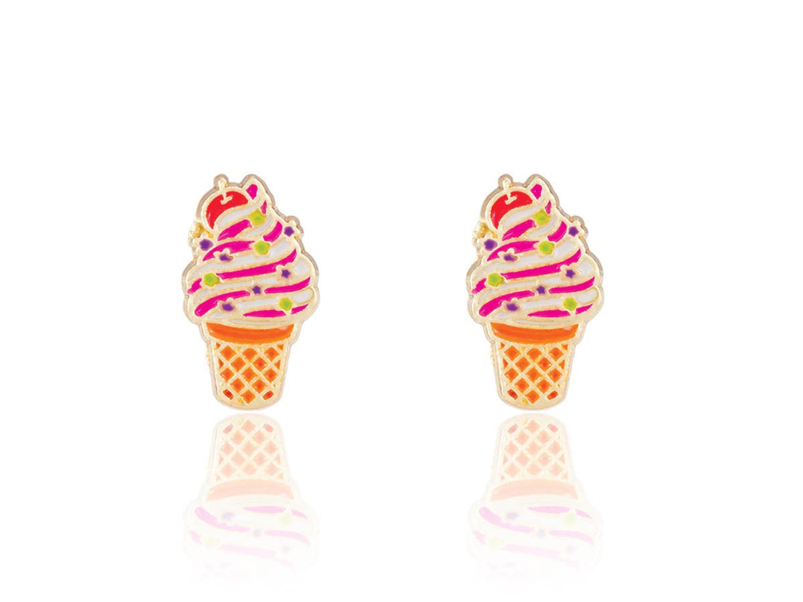Girl Nation Soft Serve Swirl Cutie Stud Earrings | HONEYPIEKIDS