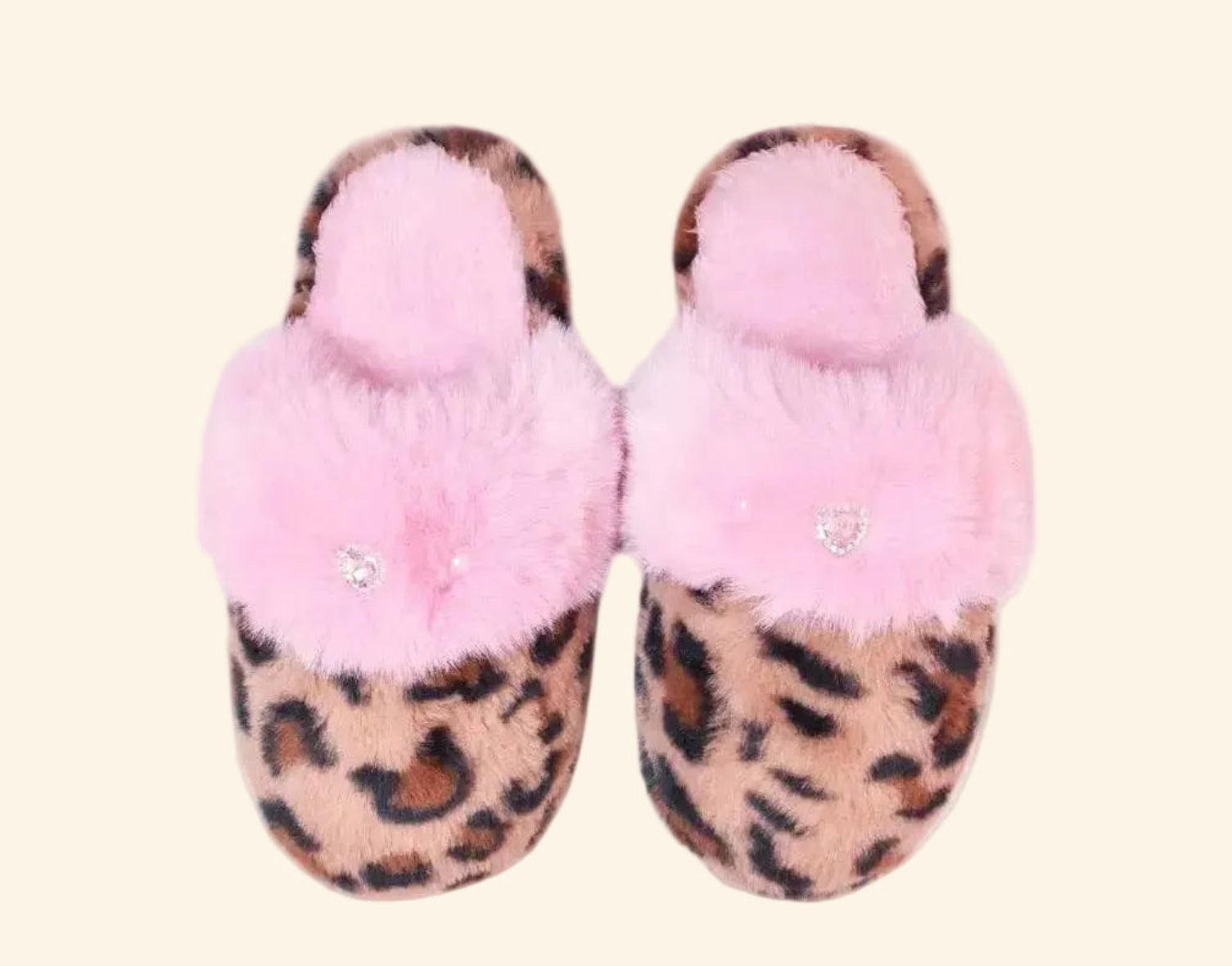 Girls Plush Leopard Slippers | HONEYPIEKIDS