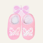 Girls Plush Pearl Bow Slippers | HONEYPIEKIDS