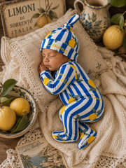Baby Boys 2-Way Zip Footie Sleeper - Lemon Classico | HONEYPIEKIDS 