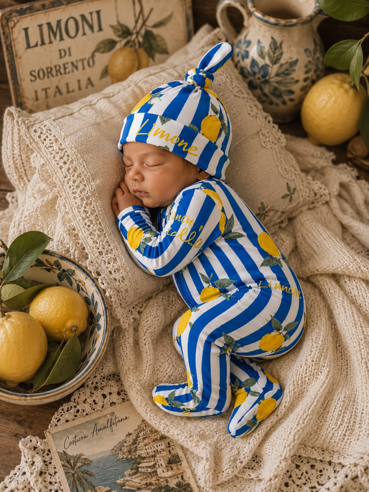Baby Boys 2-Way Zip Footie Sleeper - Lemon Classico | HONEYPIEKIDS 