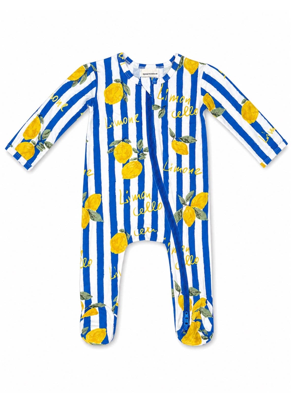 Baby Boys 2-Way Zip Footie Sleeper - Lemon Classico | HONEYPIEKIDS 