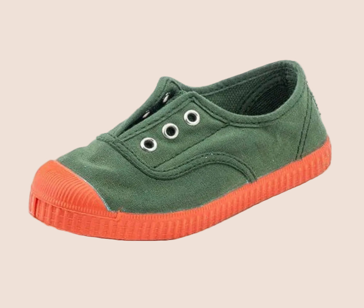 HONEYPIEKIDS | Cienta Canvas Laceless Sneaker - Khaki Green | Cienta 70990.22