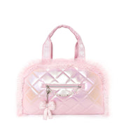 HONEYPIEKIDS | OMG Quilted Holographic Medium Duffle Bag with Bag Charm 
