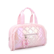 HONEYPIEKIDS | OMG Quilted Holographic Medium Duffle Bag with Bag Charm 
