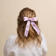 Heirloom Rosette Fabric Hair Bow – Pink | HONEYPIEKIDS