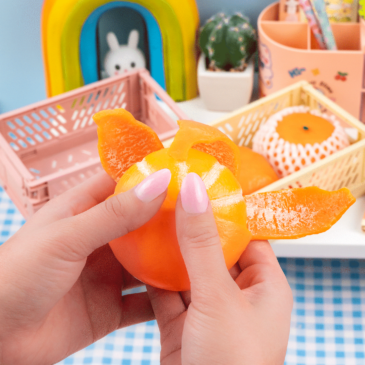 Kawaii Slime - Squishy Tangerine Squeezy Sensory Toy | HONEYPIEKIDS