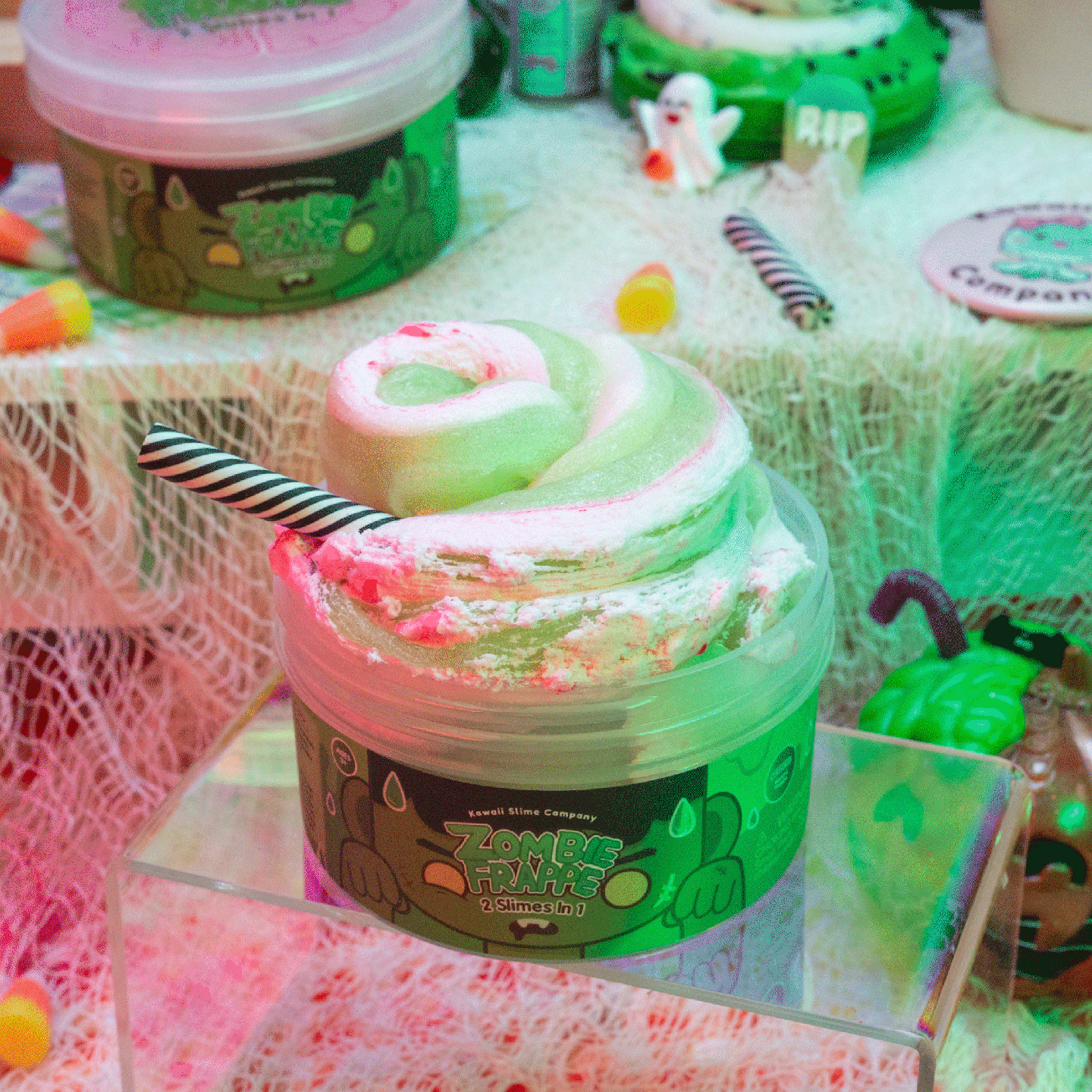 Kawaii Slime - Zombie Frappe Halloween 2 Slimes in 1 | HONEYPIEKIDS