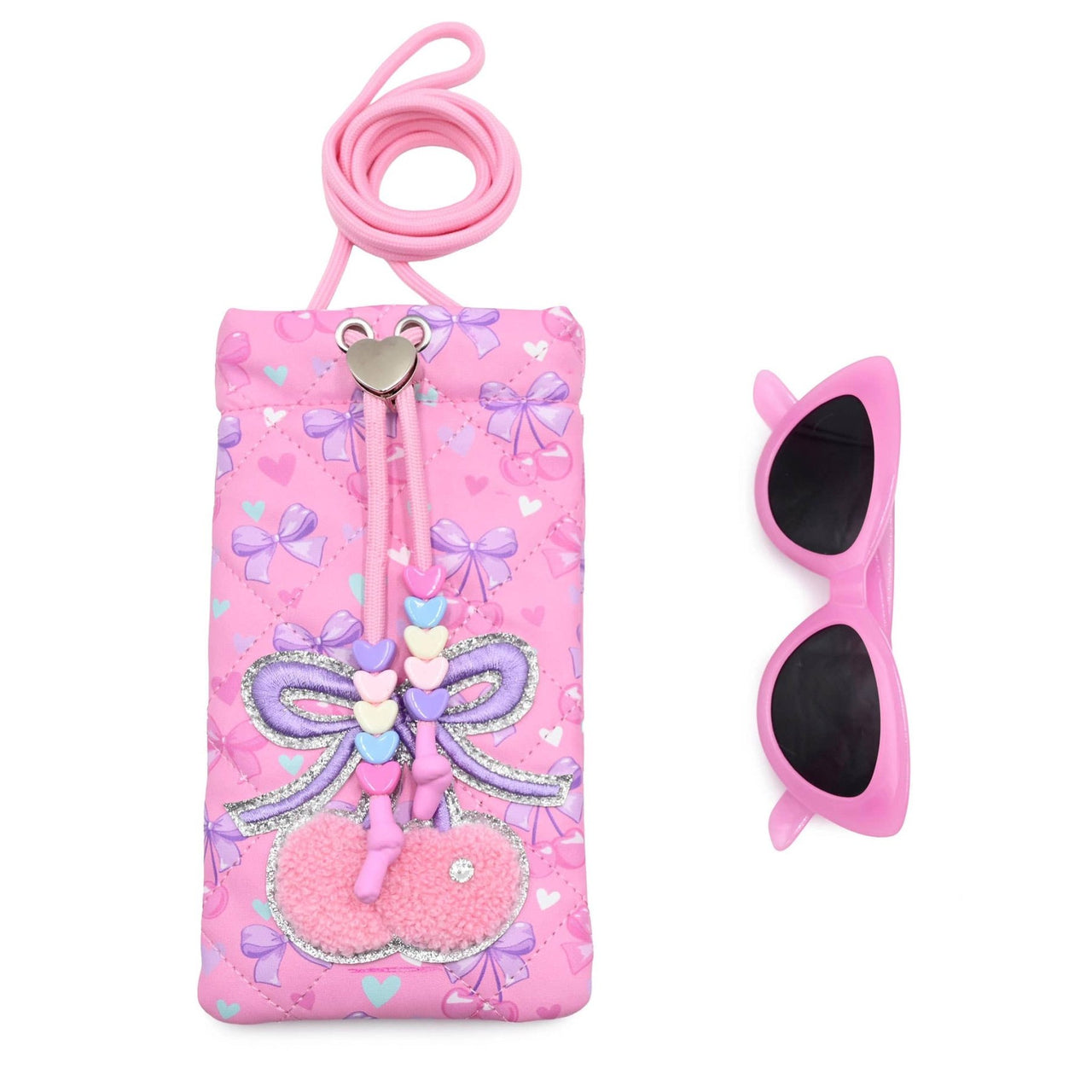 OMG Cherry Printed Drawstring Case and Sunglasses | HONEYPIEKIDS