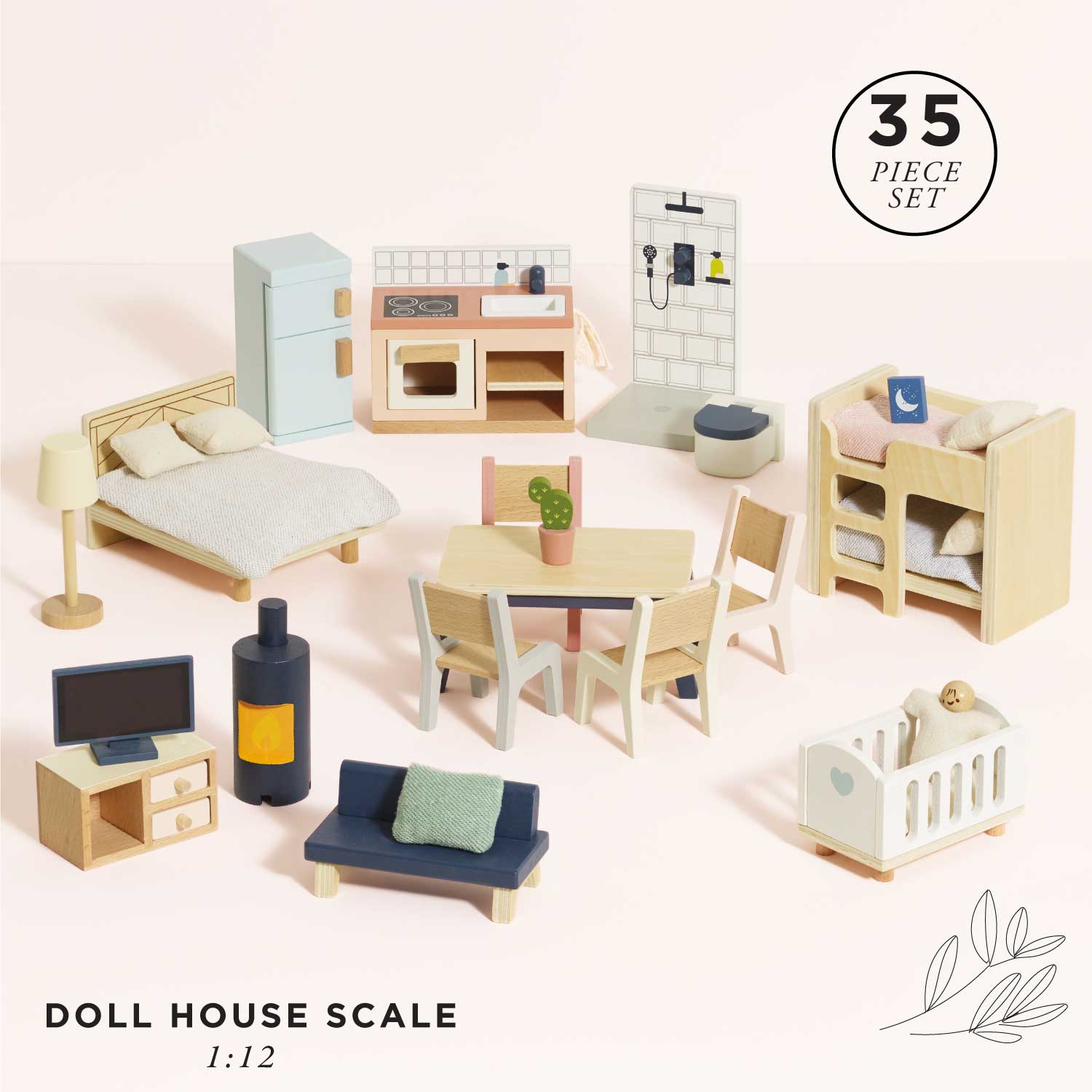 Le Toy Van Complete Doll House Furniture Set | HONEYPIEKIDS 