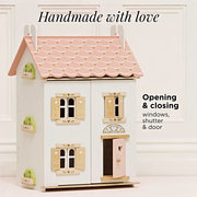 Le Toy Van Roseheart Wooden Doll House | HONEYPIEKIDS.COM | Kids Doll Houses