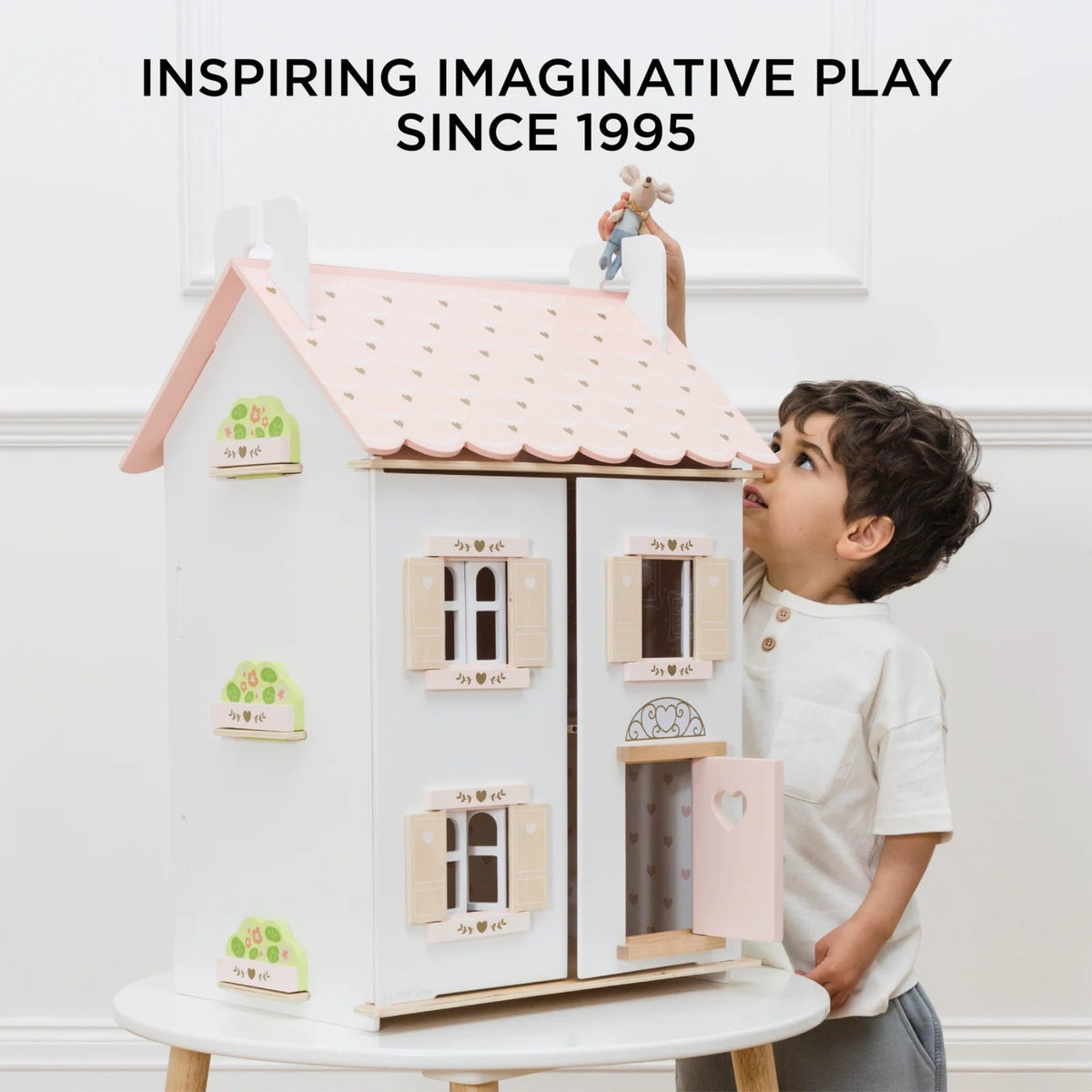 Le Toy Van Roseheart Wooden Doll House | HONEYPIEKIDS.COM | Kids Doll Houses