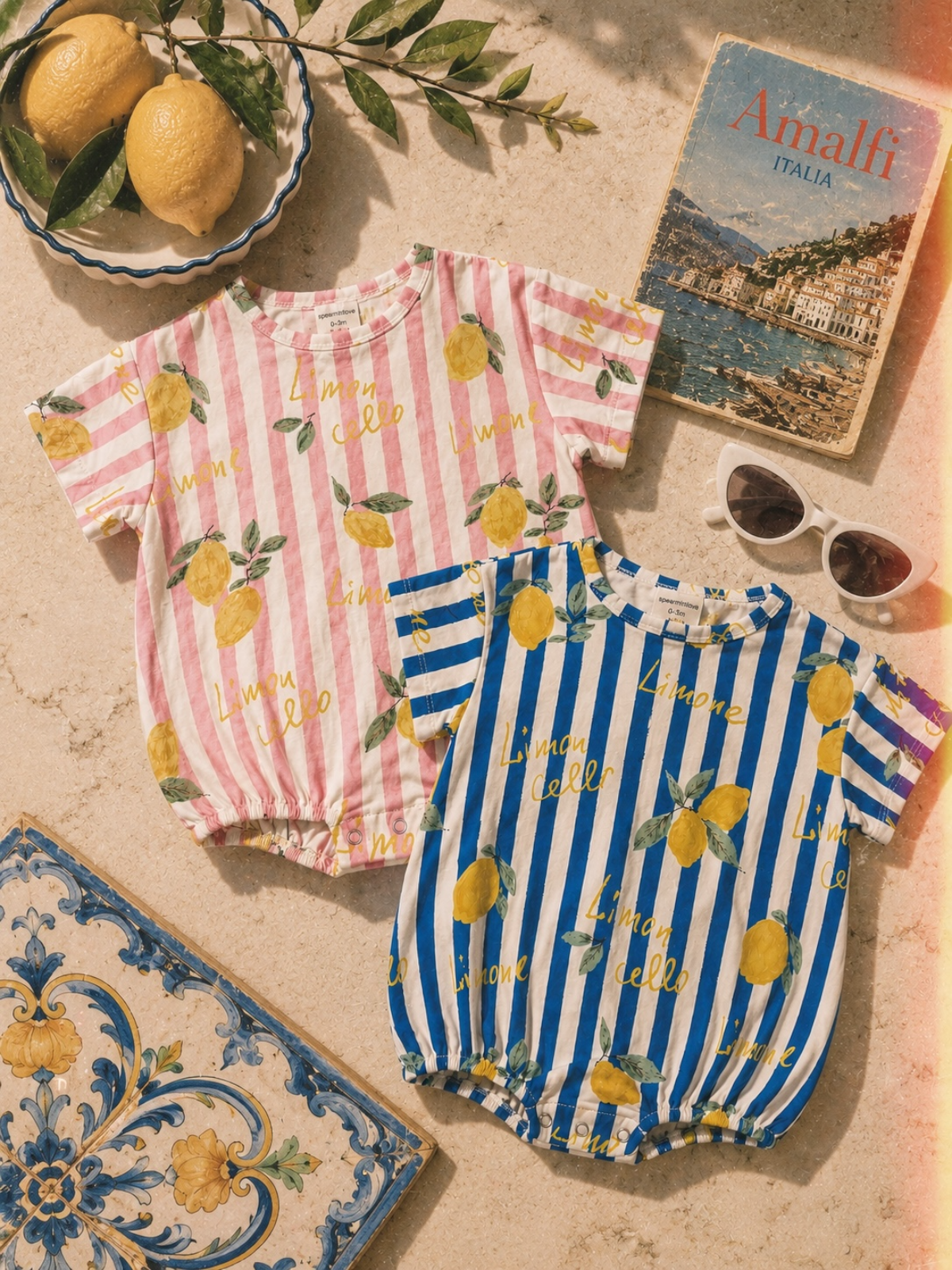 Lemon Amore Baby Girls T-Shirt Bubble Romper | HONEYPIEKIDS