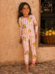Lemon Amore Girls L/S 2-Piece Pajama Set | HONEYPIEKIDS