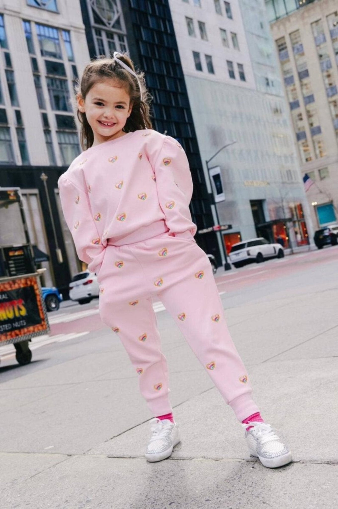 Lola and The Boys Hearts All Over Jogger Set | HONEYPIEKIDS.COM