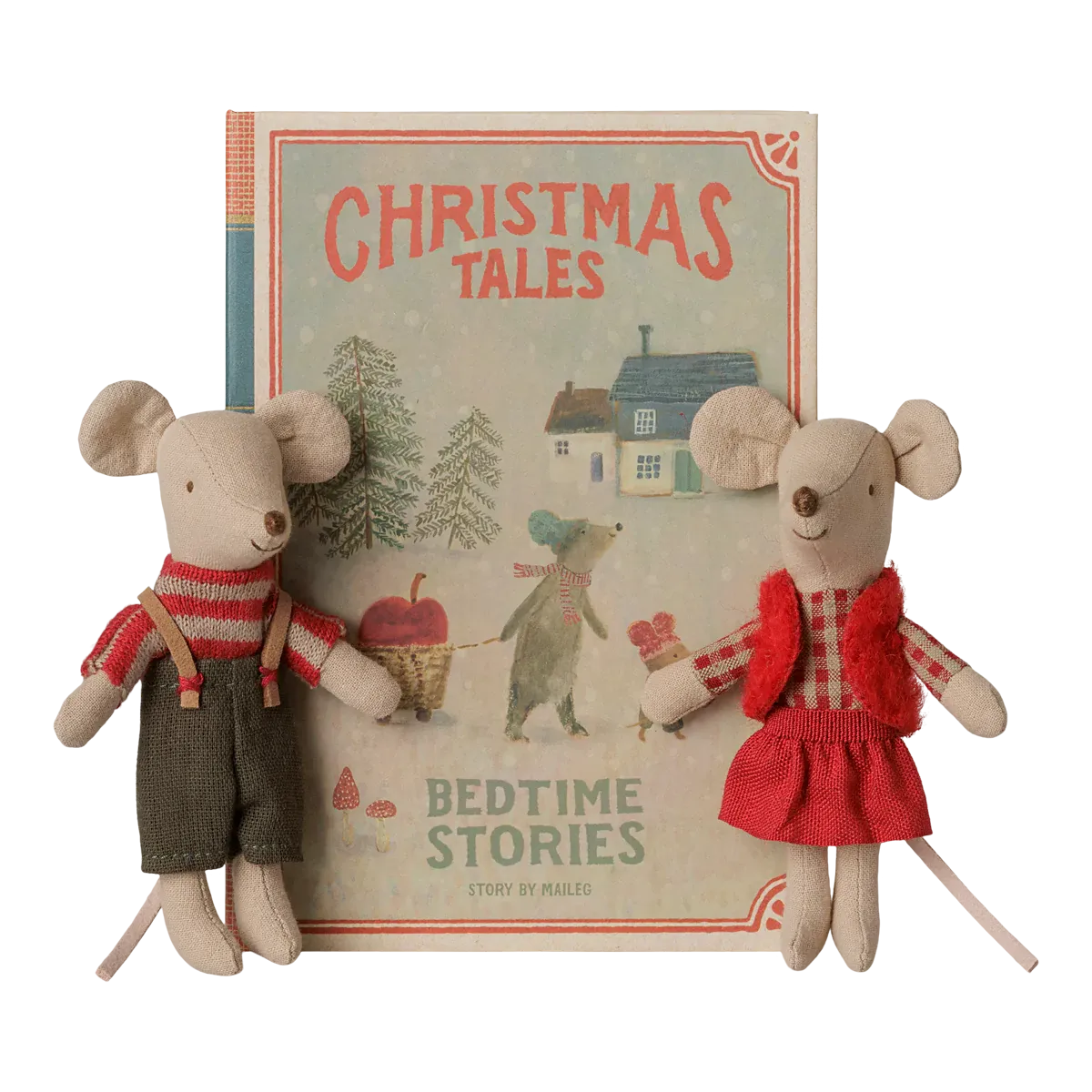 Maileg Christmas Twin Mice, Little Sister and Brother in Book | HONEYPIEKIDS