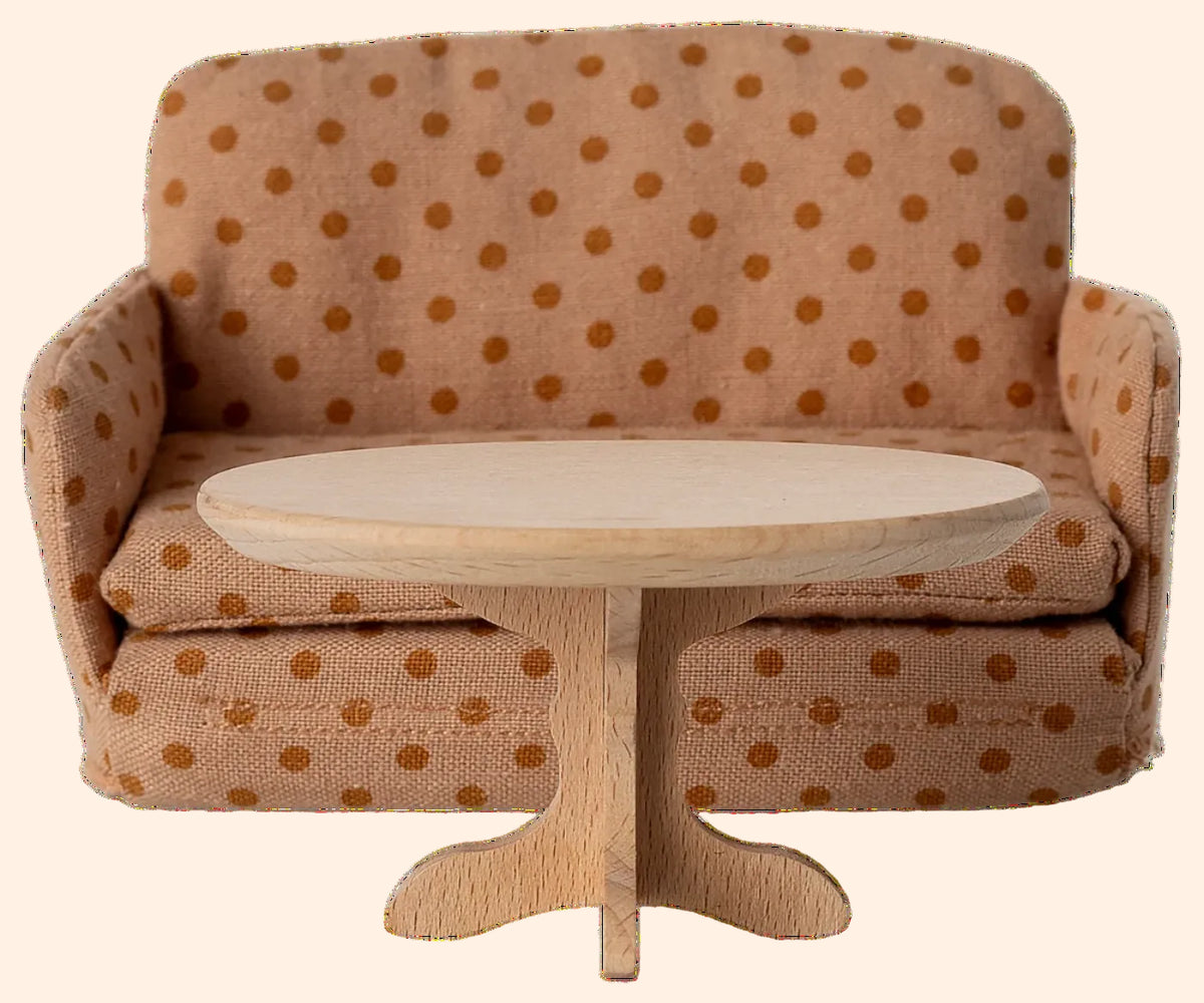 Maileg Oval Coffee Table, Mouse - Nature | HONEYPIEKIDS