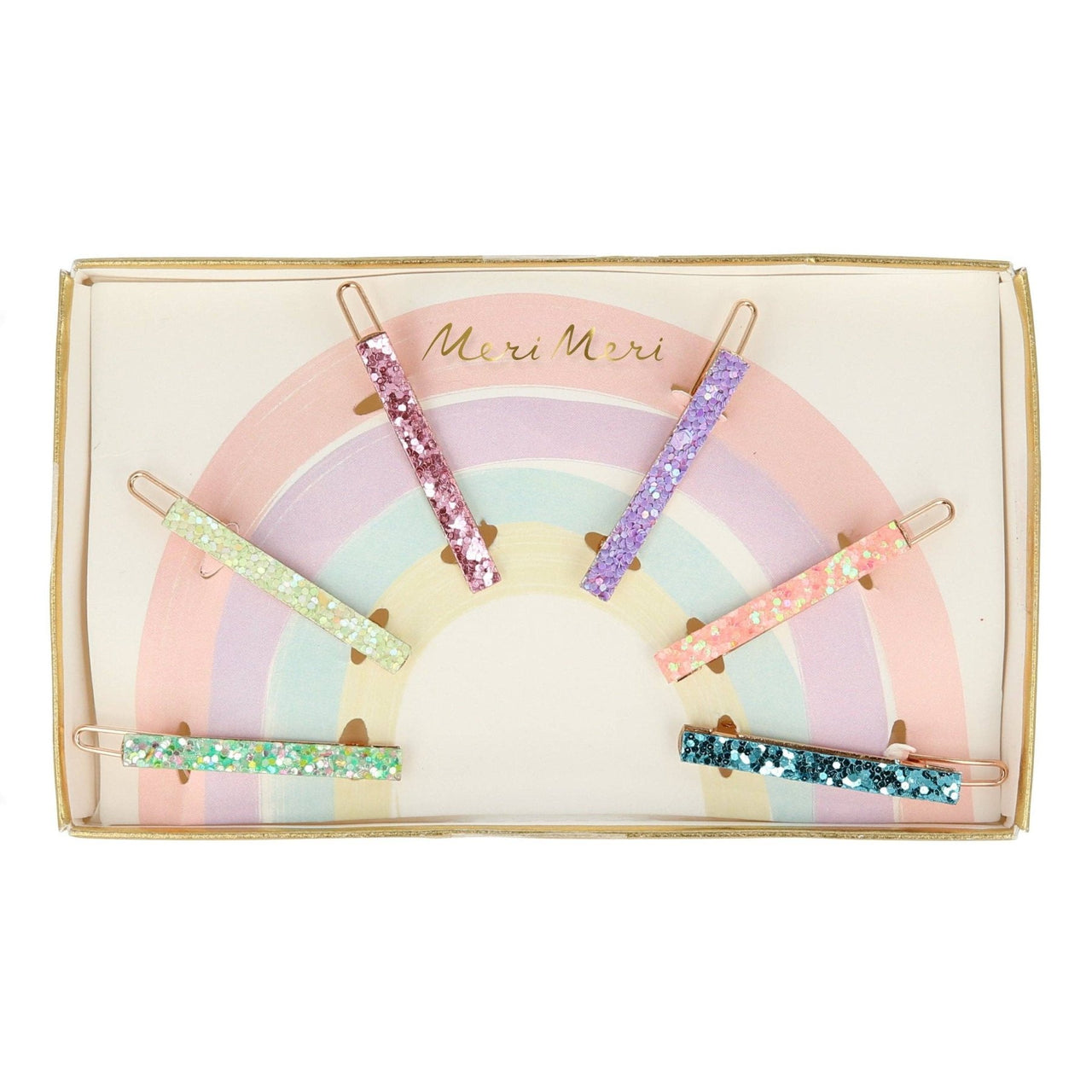 Meri Meri Glitter Rainbow Hair Clips | HONEYPIEKIDS 