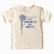 More Spaghetti Less Upsetti Kids Shirt - Natural | HONEYPIEKIDS