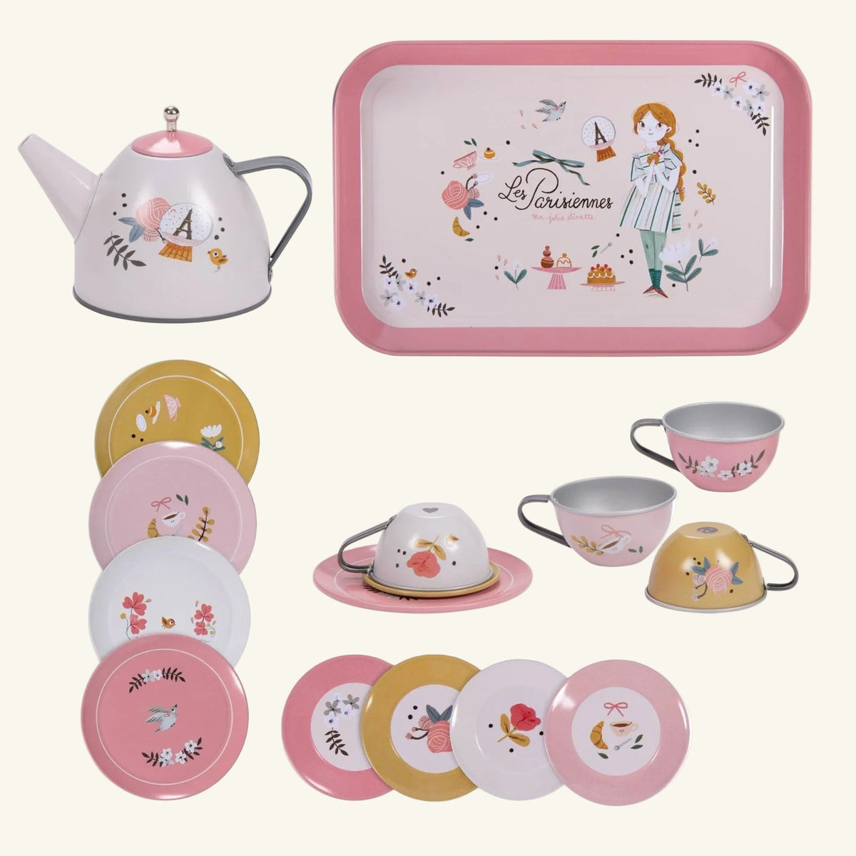 Moulin Roty The Parisiennes Tea Party Tea Set | HONEYPIEKIDS 