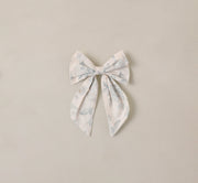 Noralee Everly Hair Bow in Mist Color and English Rose pattern | HONEYPIEKIDS