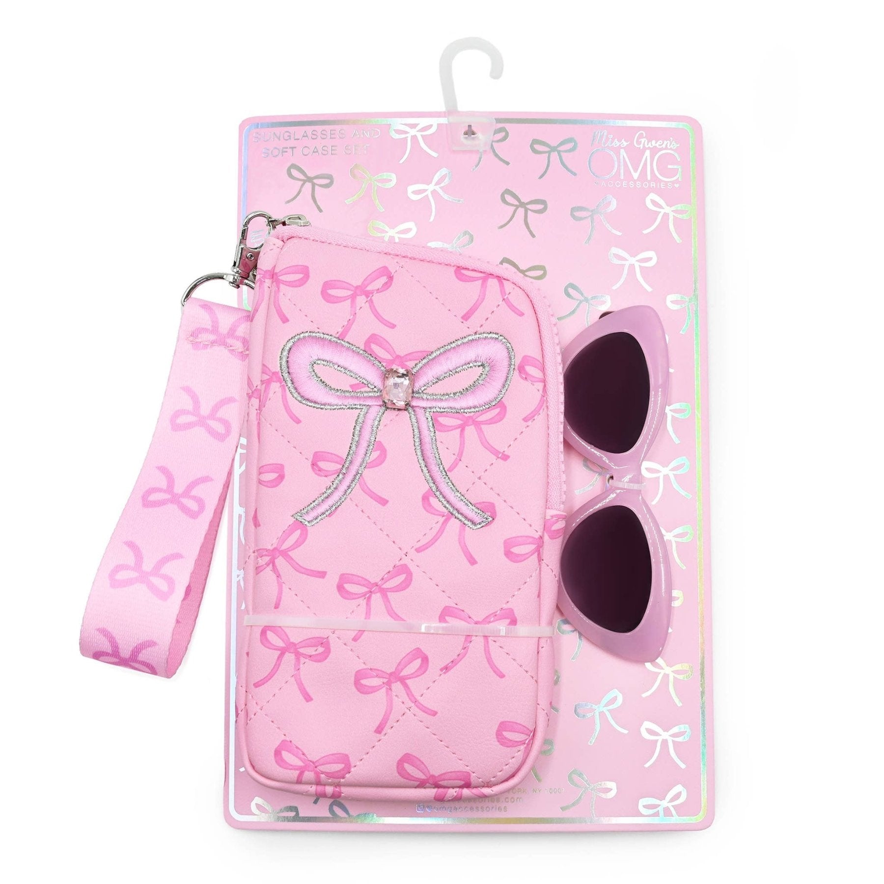 OMG Bow Wristlet Case and Sunglasses - HONEYPIEKIDS