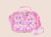 OMG Cherry Bow and Ruffle Quilted School Lunch Bag | HONEYPIEKIDS 