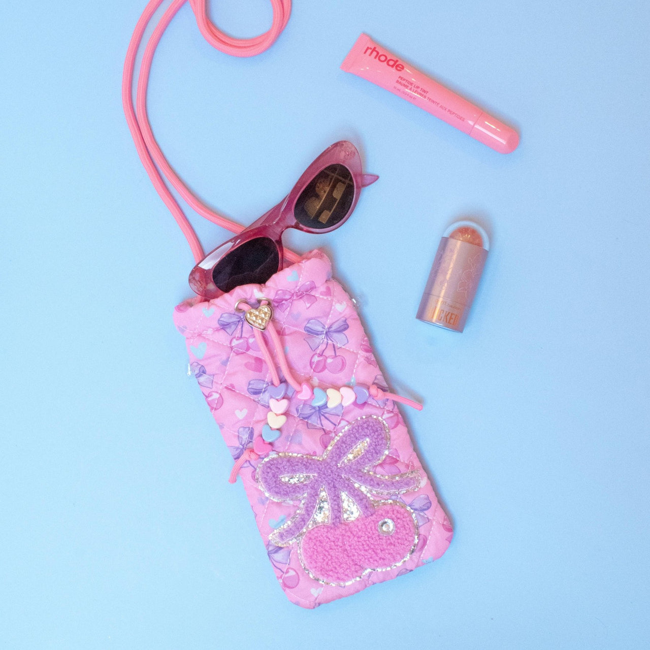 OMG Cherry Printed Drawstring Case and Sunglasses | HONEYPIEKIDS