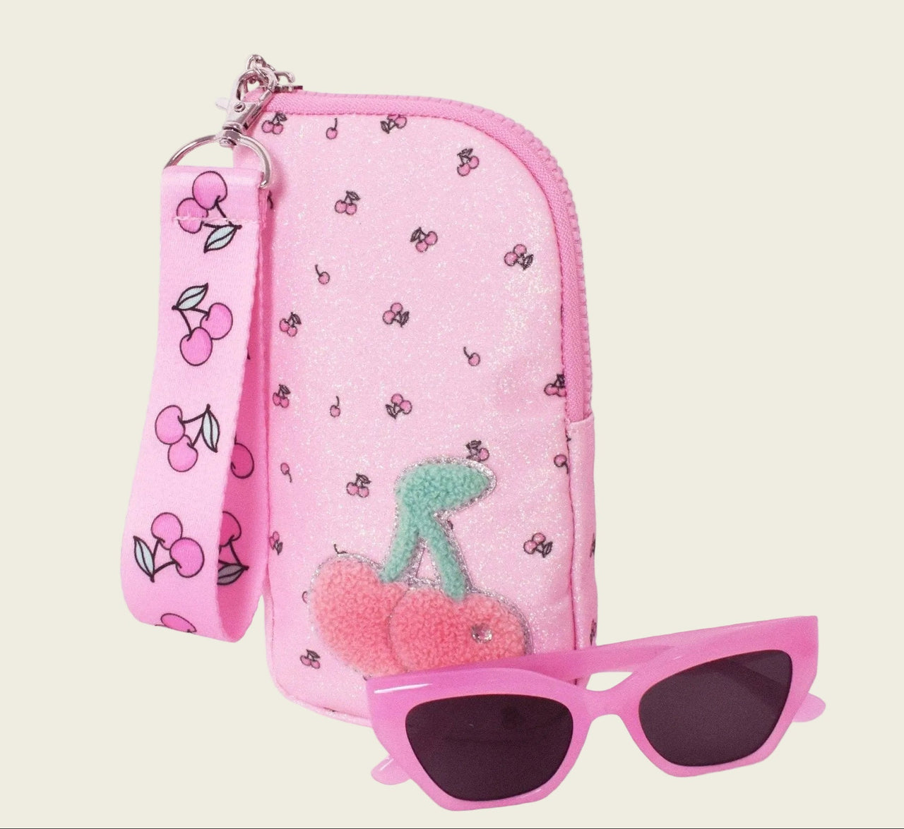 OMG Cherry Wristlet Case and Sunglasses Set | HONEYPIEKIDS