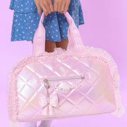 OMG Accessories - Quilted Holographic Medium Duffle Bag with Bag Charm | HONEYPIEKIDS 
