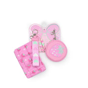 OMG Quilted Strawberry 3 Pc Coin Purse and Keychain Set | HONEYPIEKIDS
