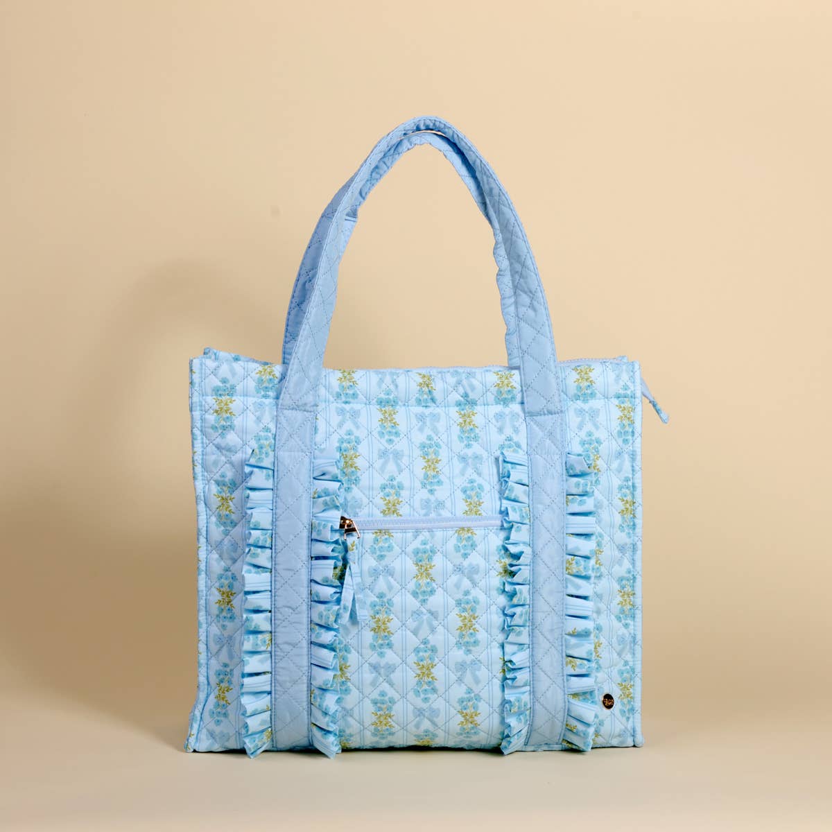 Oh So Fancy Blue Everyday Quilted Tote Bag | HONEYPIEKIDS