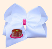 Pancake Delight Embroidered Hair Bow | HONEYPIEKIDS 