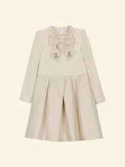 Patachou Girls Gold and Champagne Lurex Dress | HONEYPIEKIDS