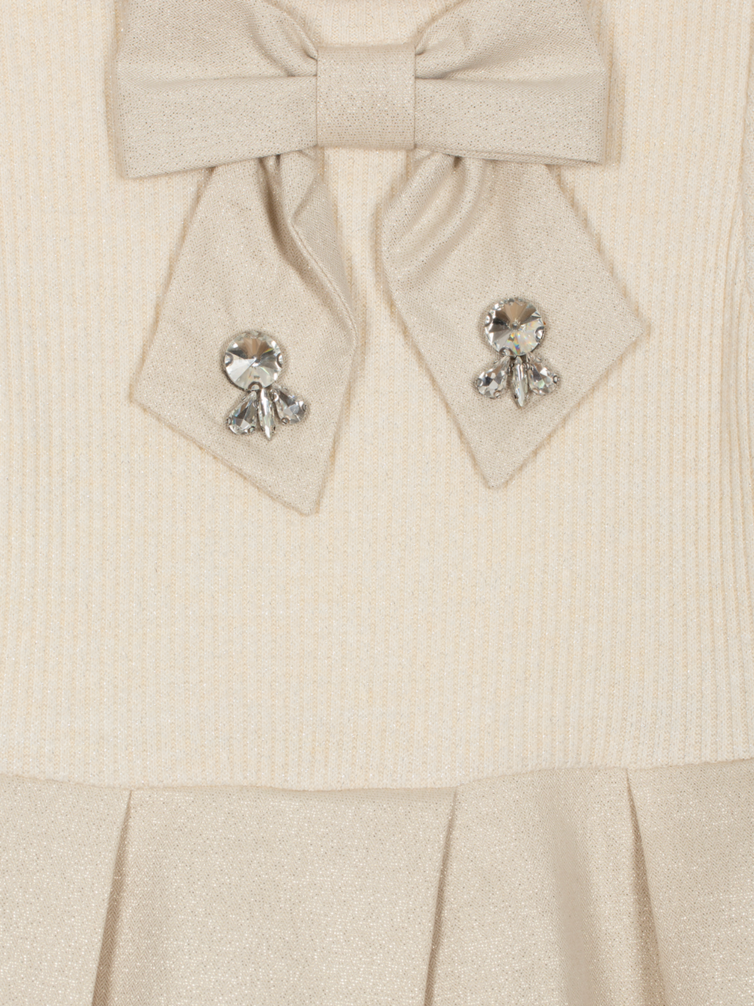 Patachou Girls Gold and Champagne Lurex Dress | HONEYPIEKIDS