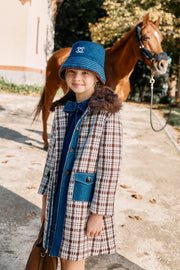 Patachou Girls Indigo Blue Denim Bucket Hat | HONEYPIEKIDS.COM
