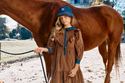 Patachou Girls Indigo Blue Denim Bucket Hat | HONEYPIEKIDS.COM