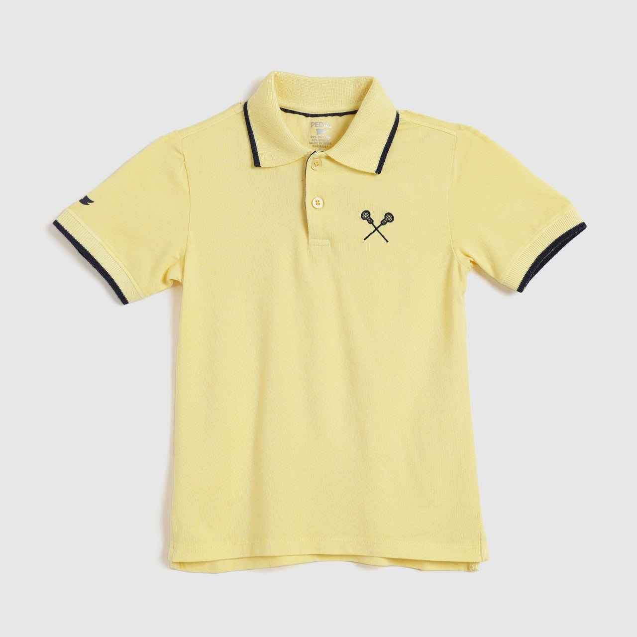 Pedal Boys Lacrosse Polo - Pale Yellow | HONEYPIEKIDS