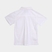 Pedal Boys Seersucker S/S Shirt  - White | HONEYPIEKIDS