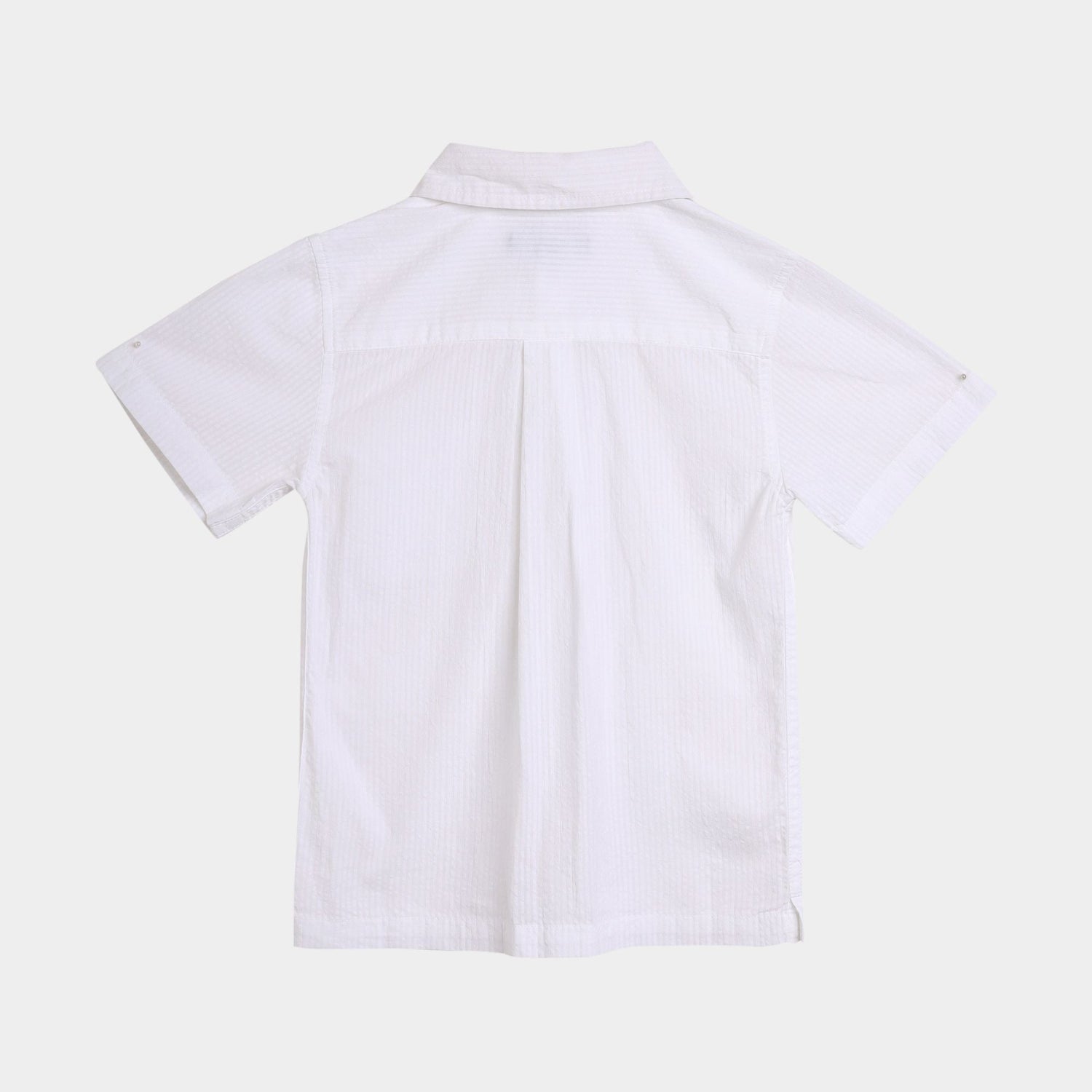 Pedal Boys Seersucker S/S Shirt  - White | HONEYPIEKIDS