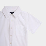Pedal Boys Seersucker S/S Shirt  - White | HONEYPIEKIDS
