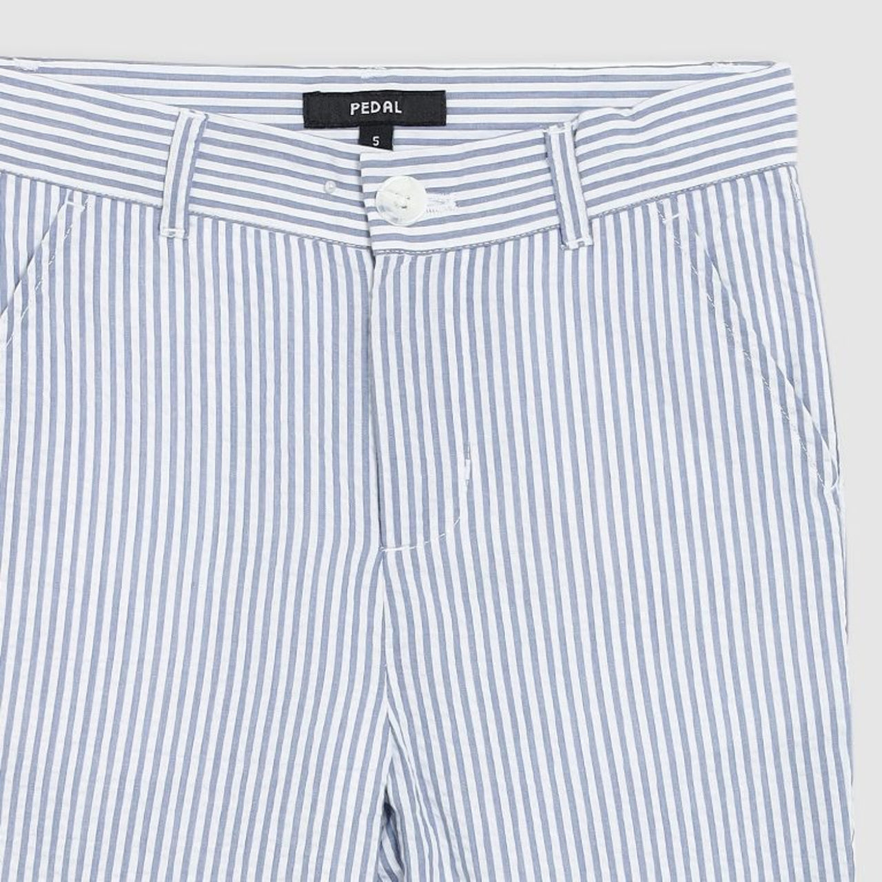 Pedal Boys Seersucker Short - Blue | HONEYPIEKIDS
